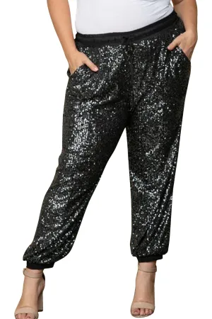 Sequin Joggers Pant Plus