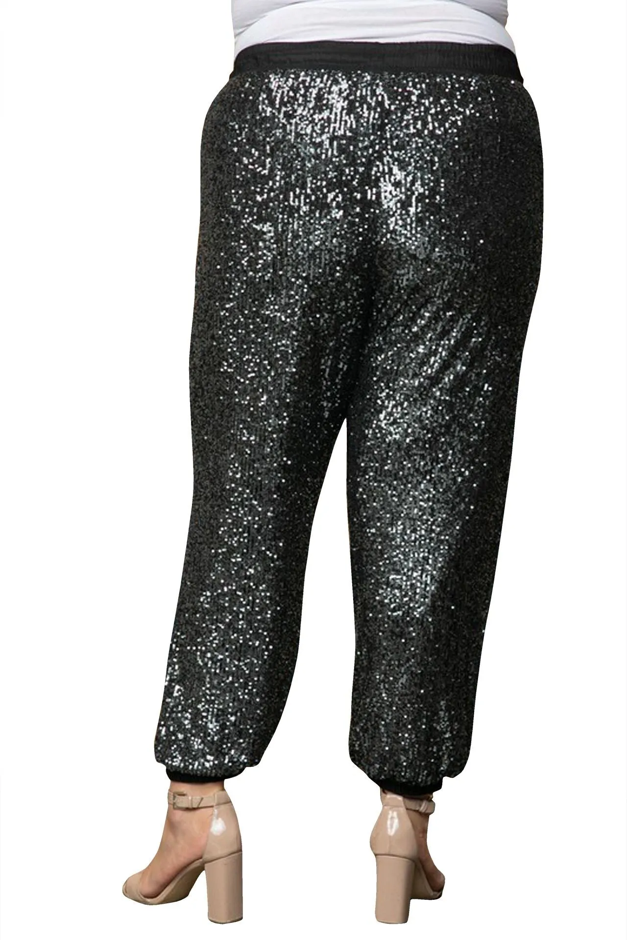 Sequin Joggers Pant Plus
