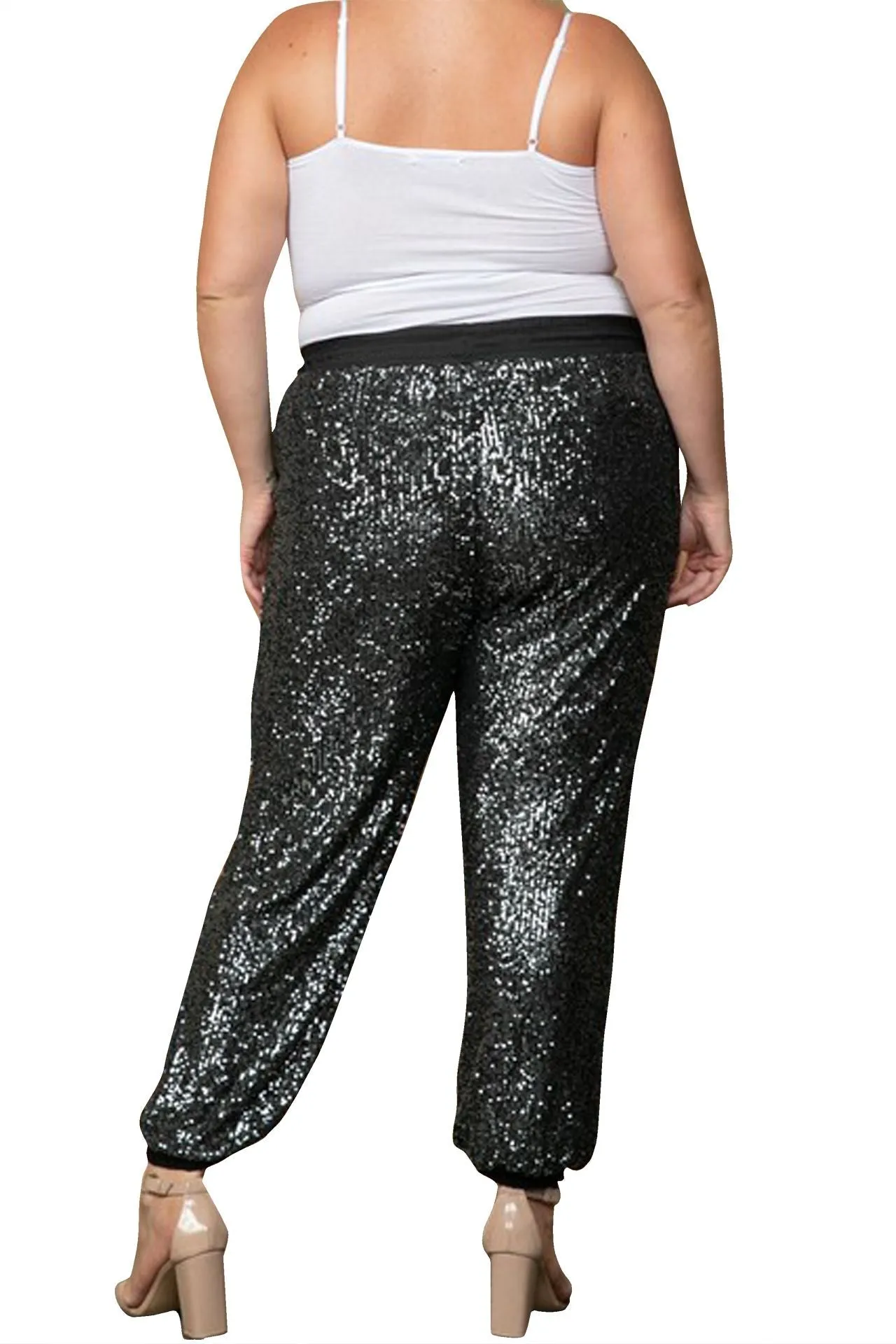 Sequin Joggers Pant Plus