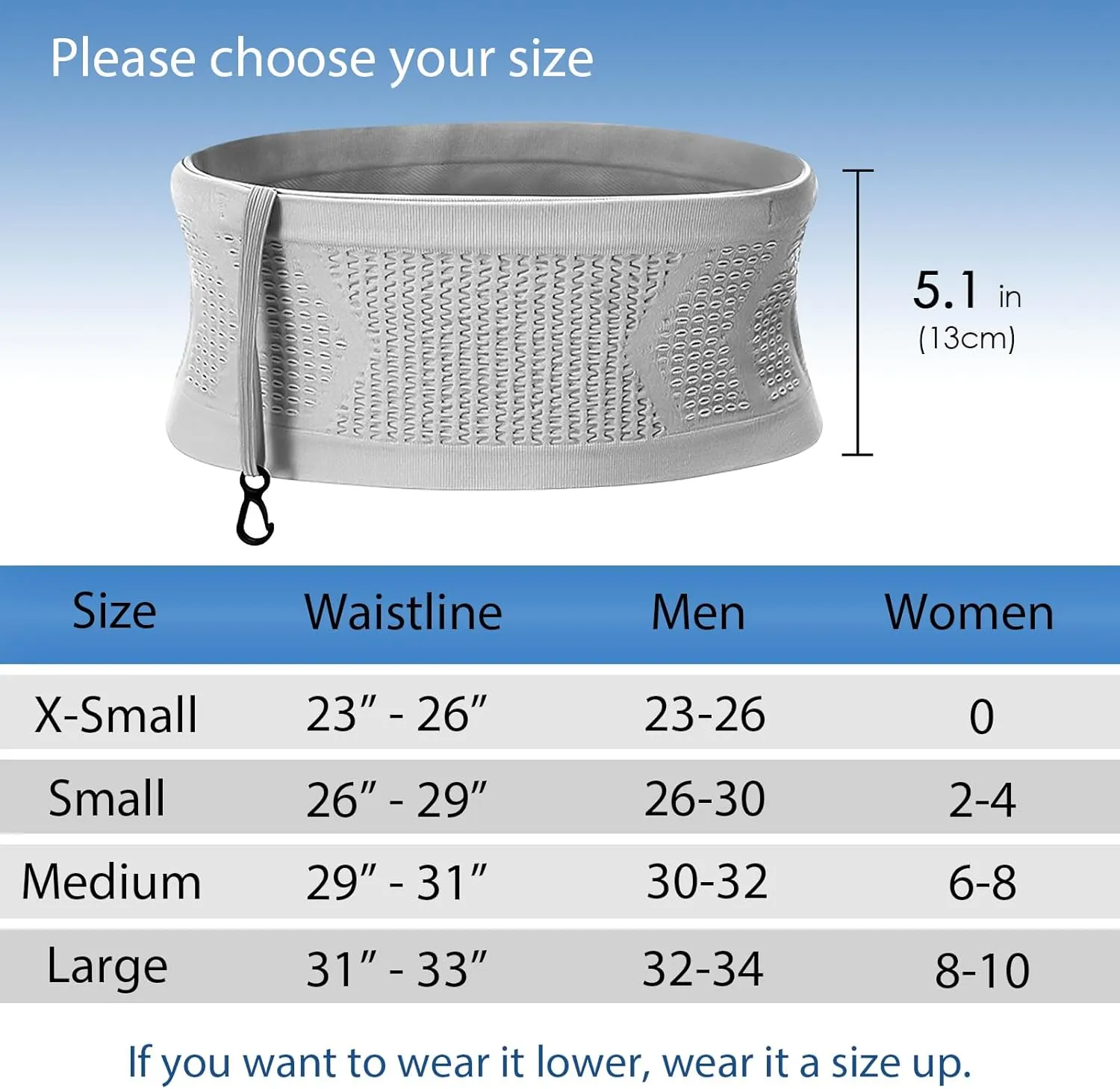 Slim Running Belt, Hidden Fanny Pack for Men Women, Travel Running Waist Pack for Money and Passport