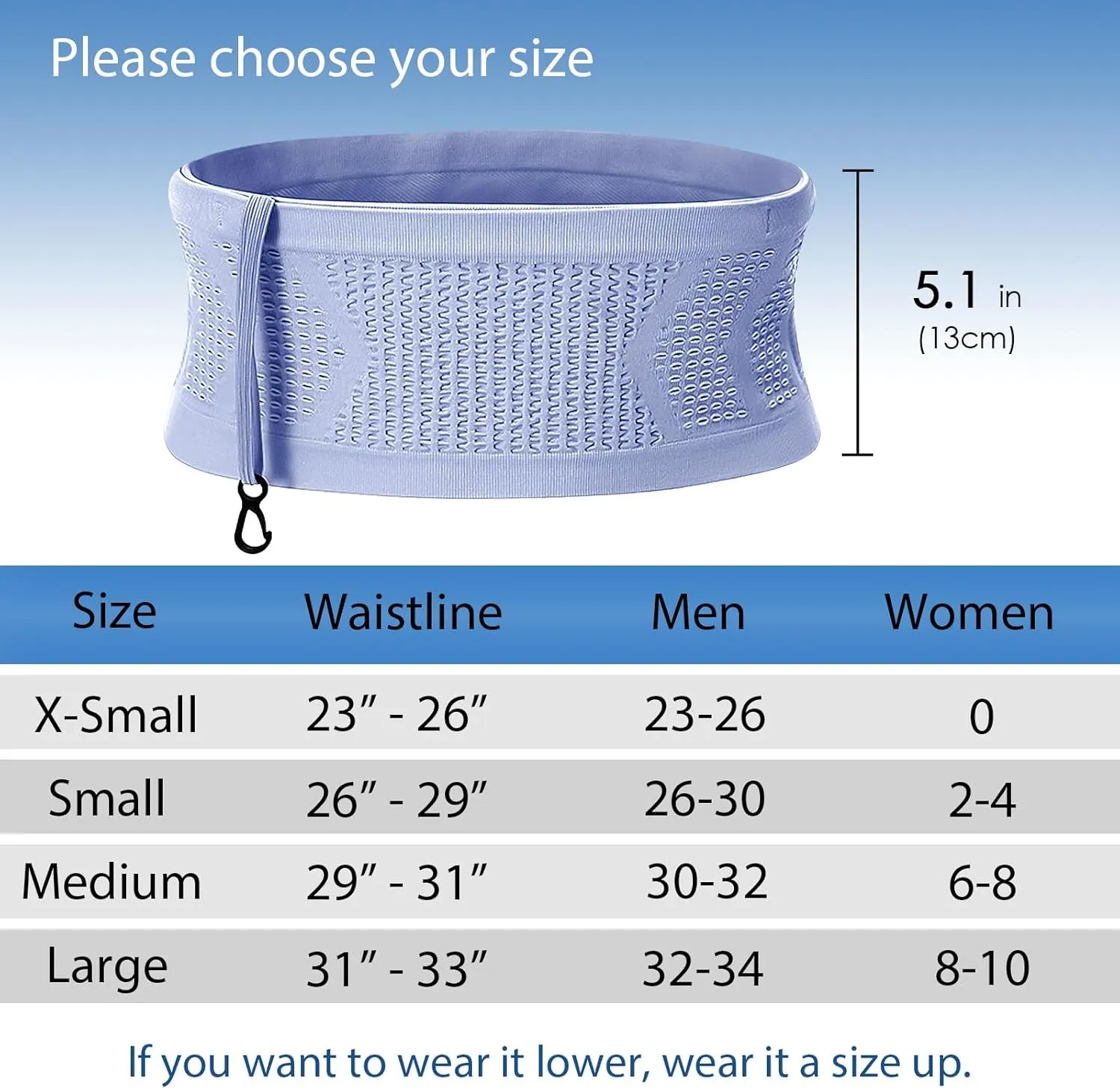 Slim Running Belt, Hidden Running Belt Fanny Pack for Men Women, Travel Running Waist Belt for Money and Passport (Purple, X-Small)
