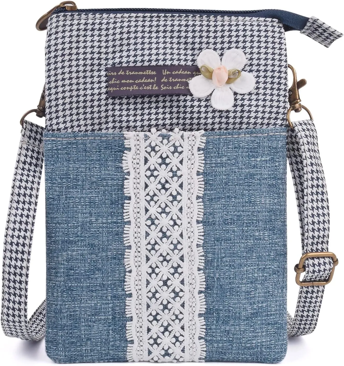Small Crossbody Bag for Women Mobile Phone Purse National Pattern Shoulder Bag Handbags Coin Pouch for Women