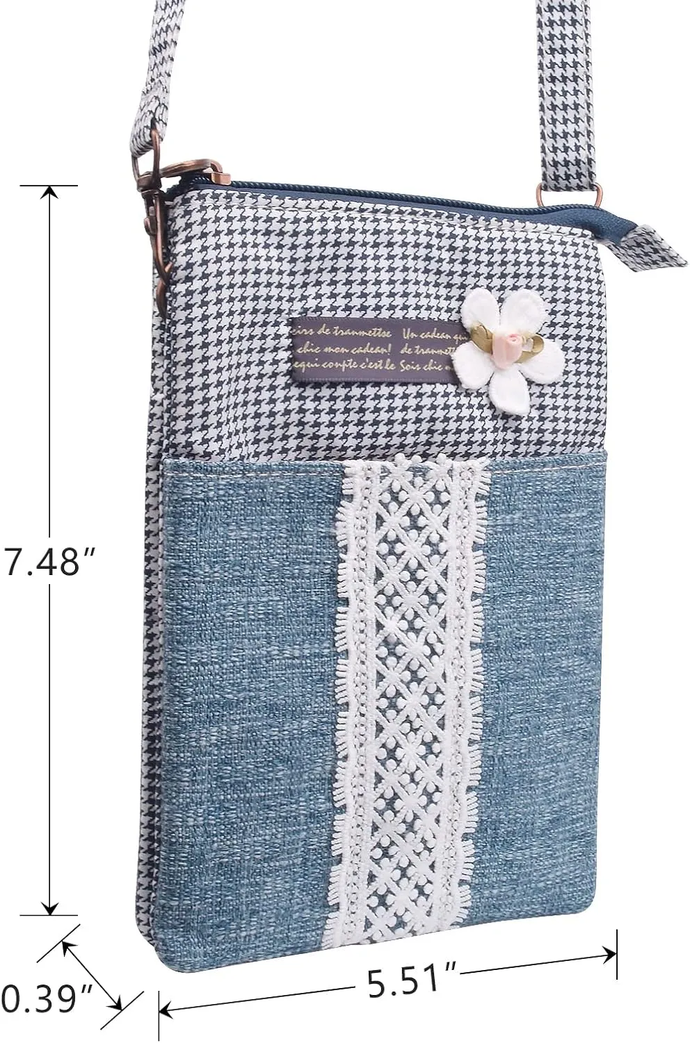 Small Crossbody Bag for Women Mobile Phone Purse National Pattern Shoulder Bag Handbags Coin Pouch for Women