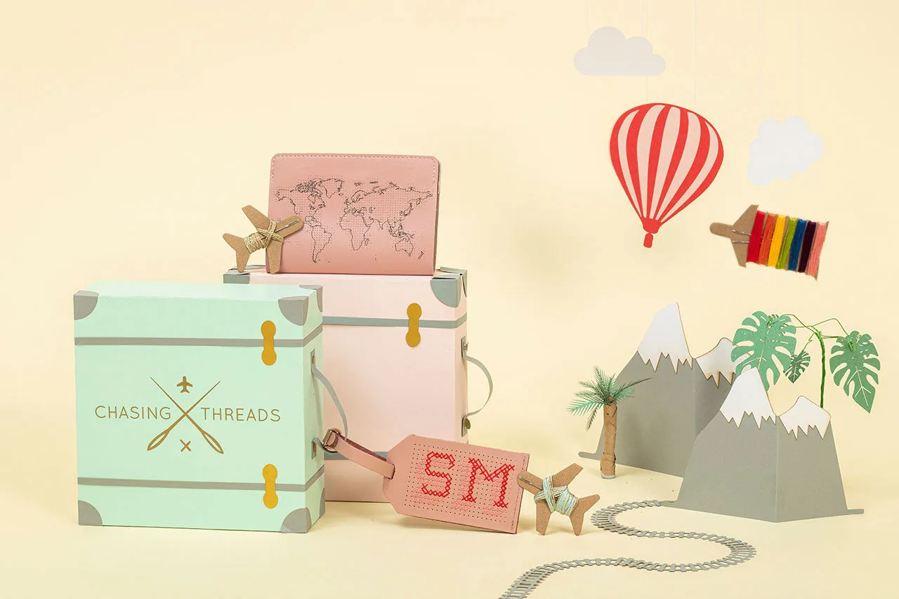 Stitch Passport & Luggage Tag Set - Pink