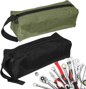 Tool Pouch Bag 2 Packs Canvas Tool Pouch,Multi-Purpose Tool Bags, Multi-Purpose Small Zipper Tool Pouch,Screwdriver Tool Bag Set for Organizer Storage Various Electrician Tools