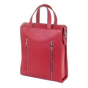 Tote Style Backpack - Red Pebble
