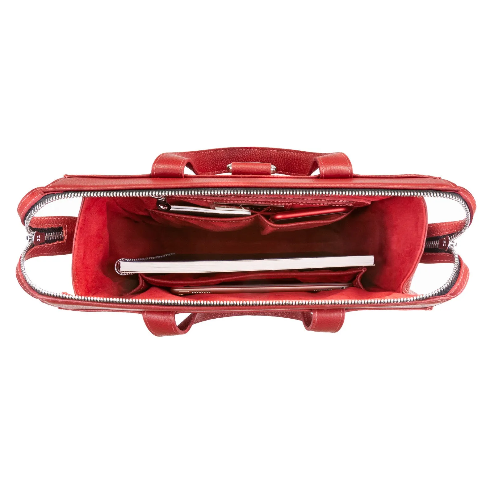 Tote Style Backpack - Red Pebble