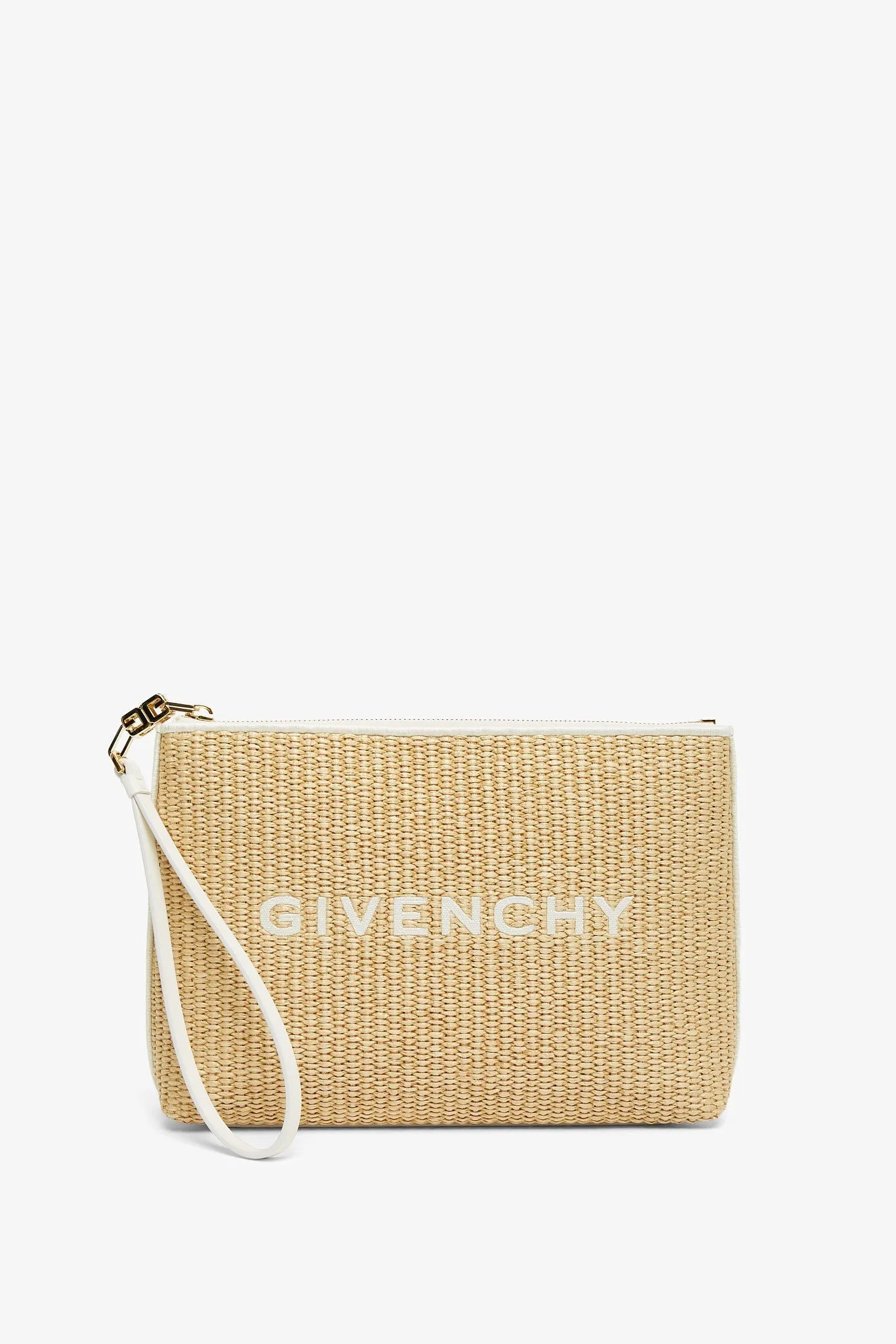 Travel raffia pouch