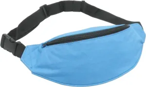 Unisex Men Women Fashion Sporty Multi-purpose 2-Zipper Waist Belt Bag Fanny Pack Adjustable Strap for Sport Hiking Traveling Passport Wallet (Sky Blue)