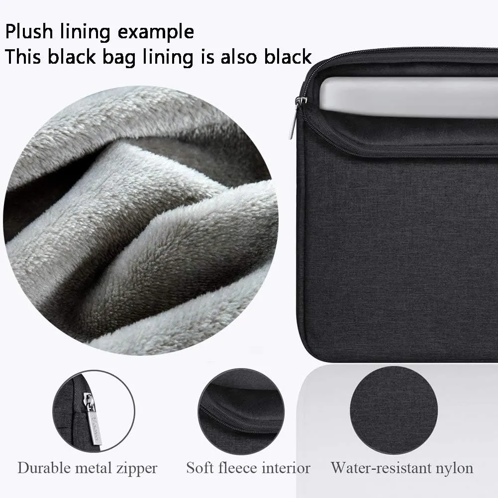 V Voova Laptop Sleeve Carrying Case 15 15.6 Inch,Slim Computer Cover Bag with Handle Compatible with MacBook Pro 15/16,15" Surface Laptop 3/4/5,15-16 Inch HP Dell Asus Acer Laptop,Black