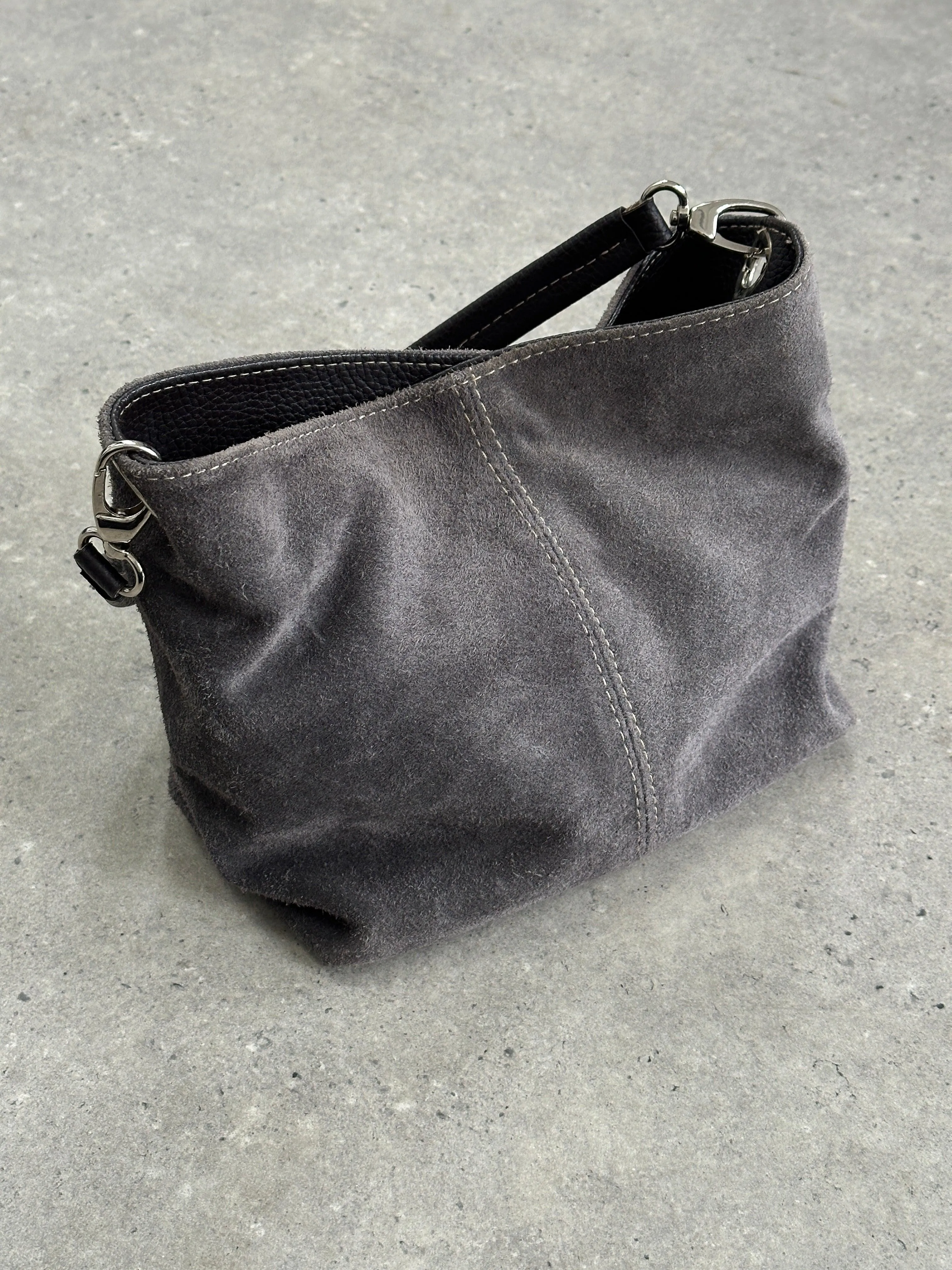 Vintage Suede Leather Shoulder Bag