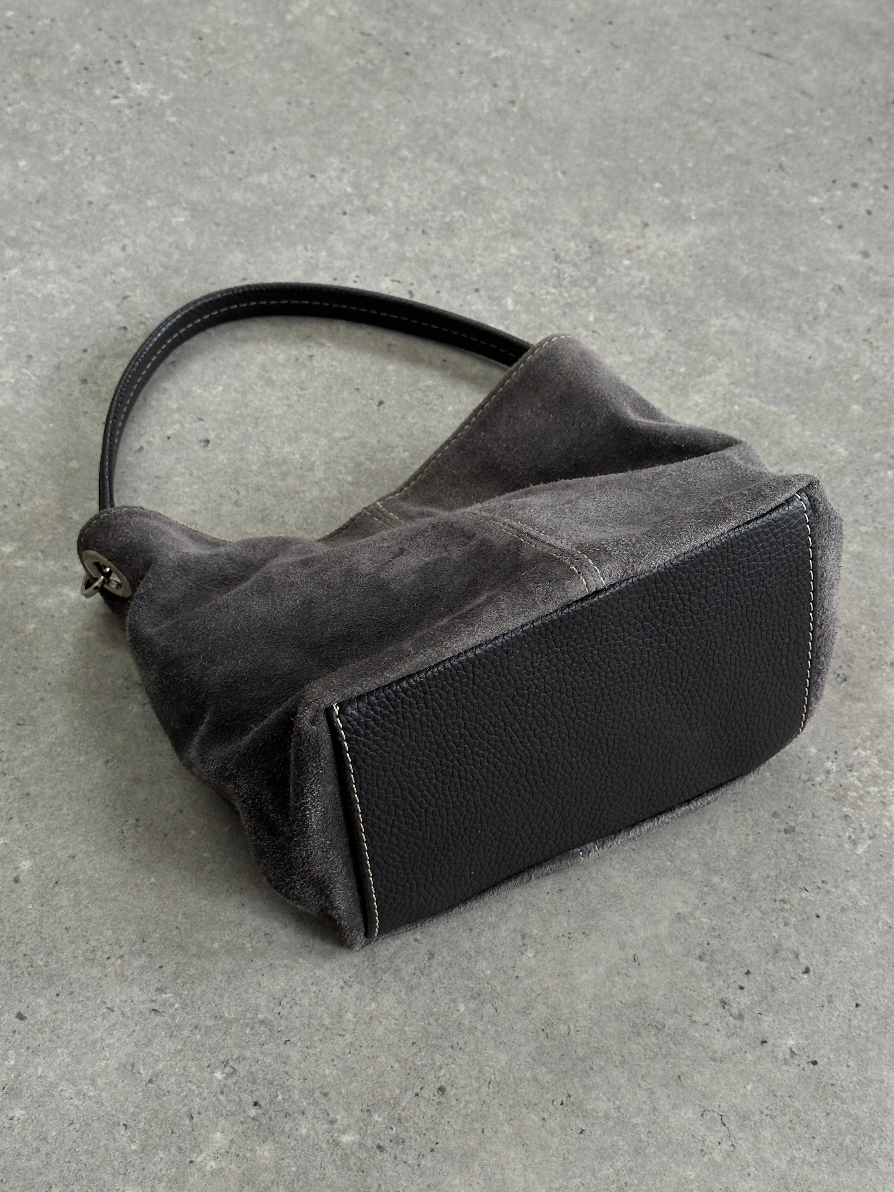 Vintage Suede Leather Shoulder Bag