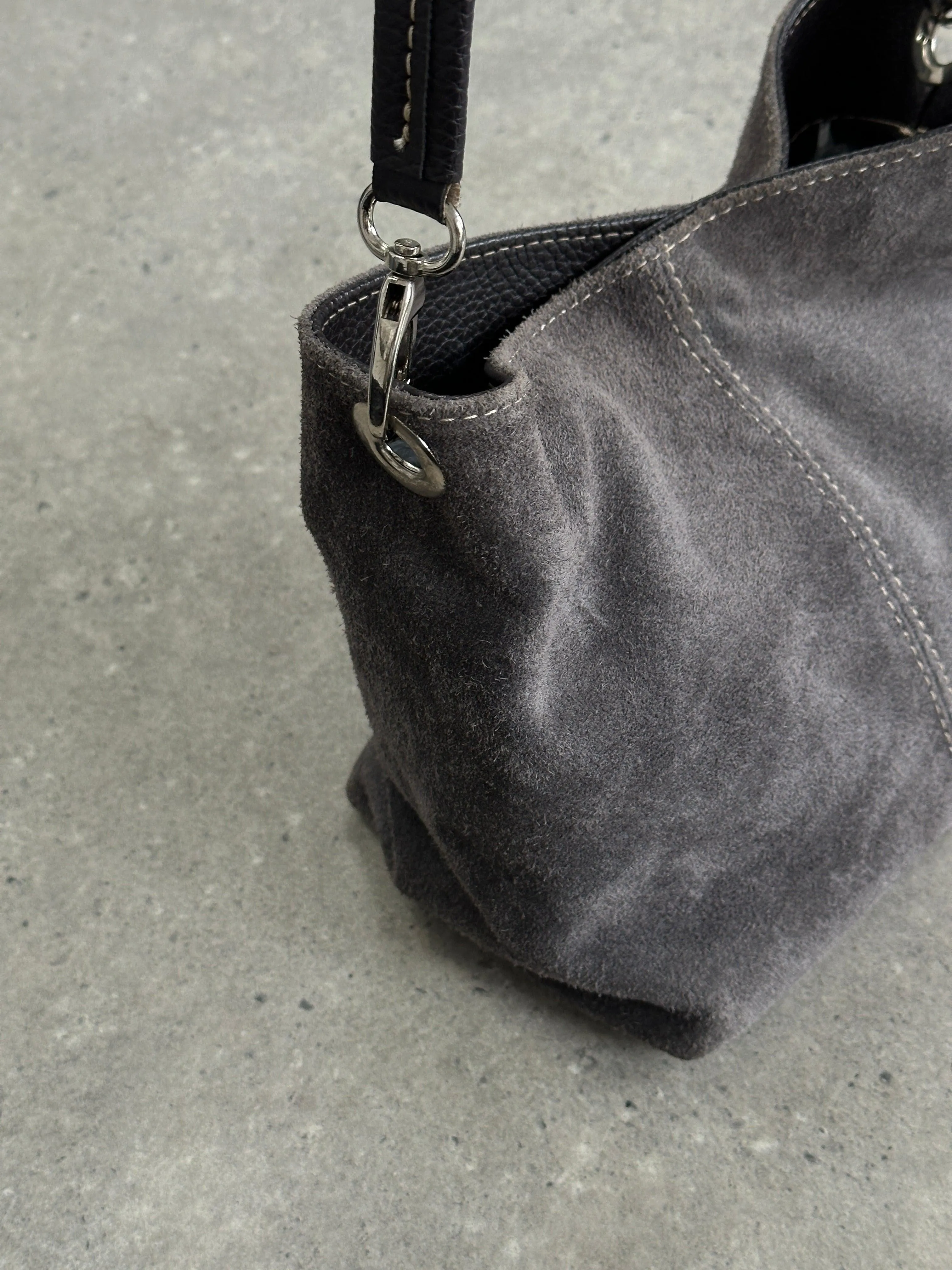 Vintage Suede Leather Shoulder Bag