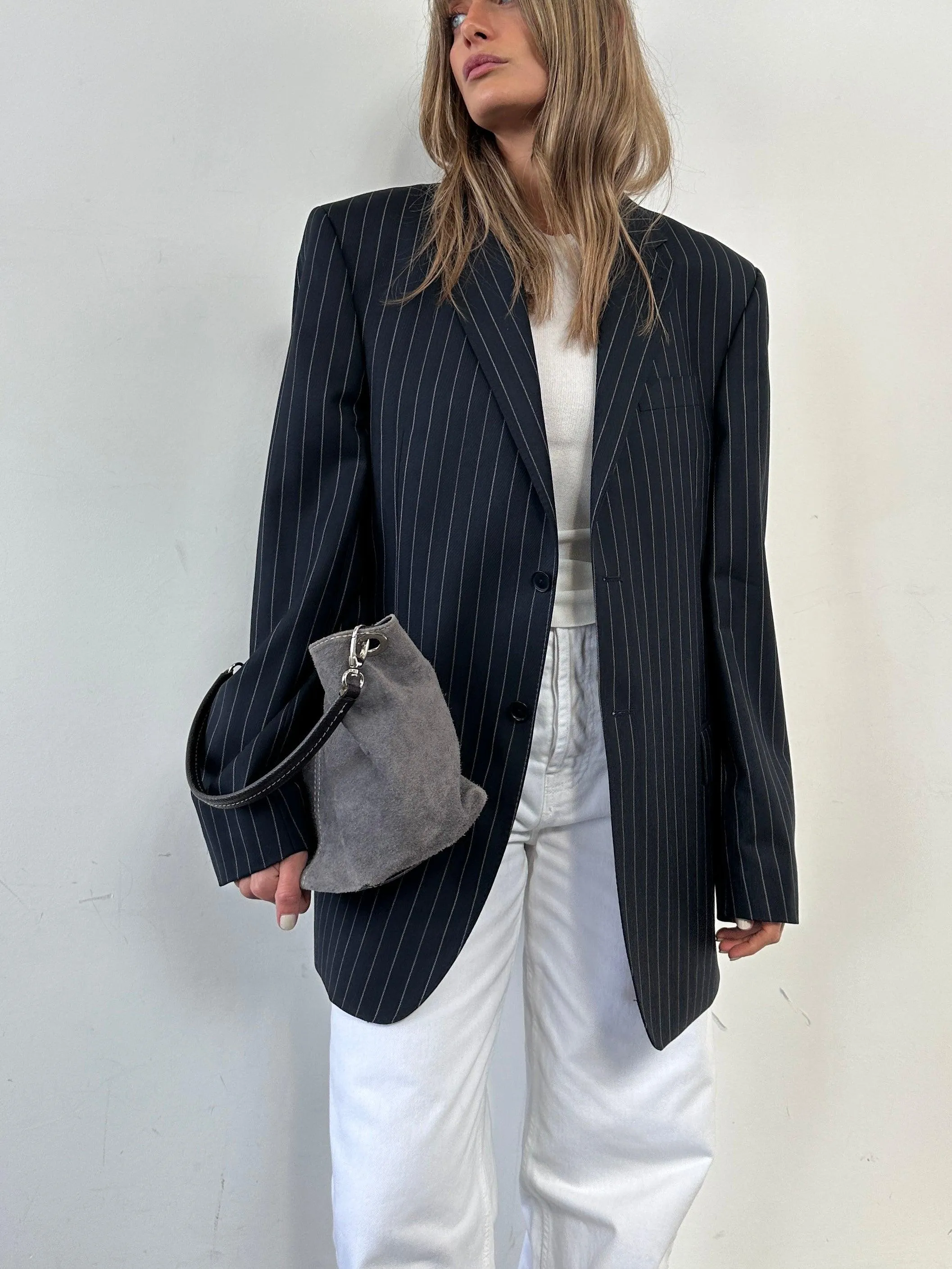 Vintage Suede Leather Shoulder Bag