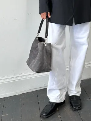 Vintage Suede Leather Shoulder Bag