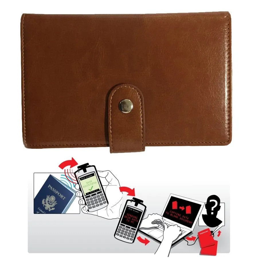 VistaShops Unisex Passport Wallet with RFID Safe Lock