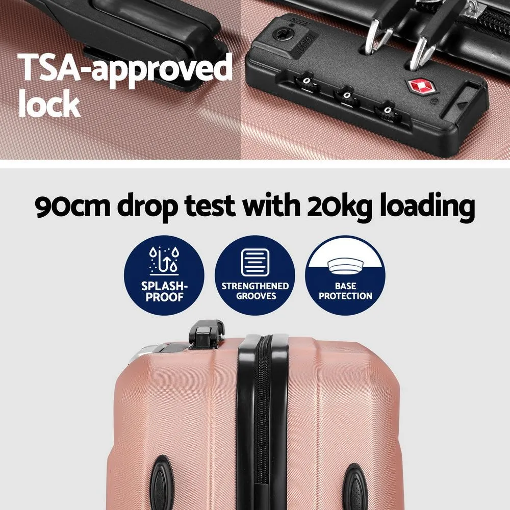 Wanderlite 2pc Luggage - TSA Lock, Lightweight Design