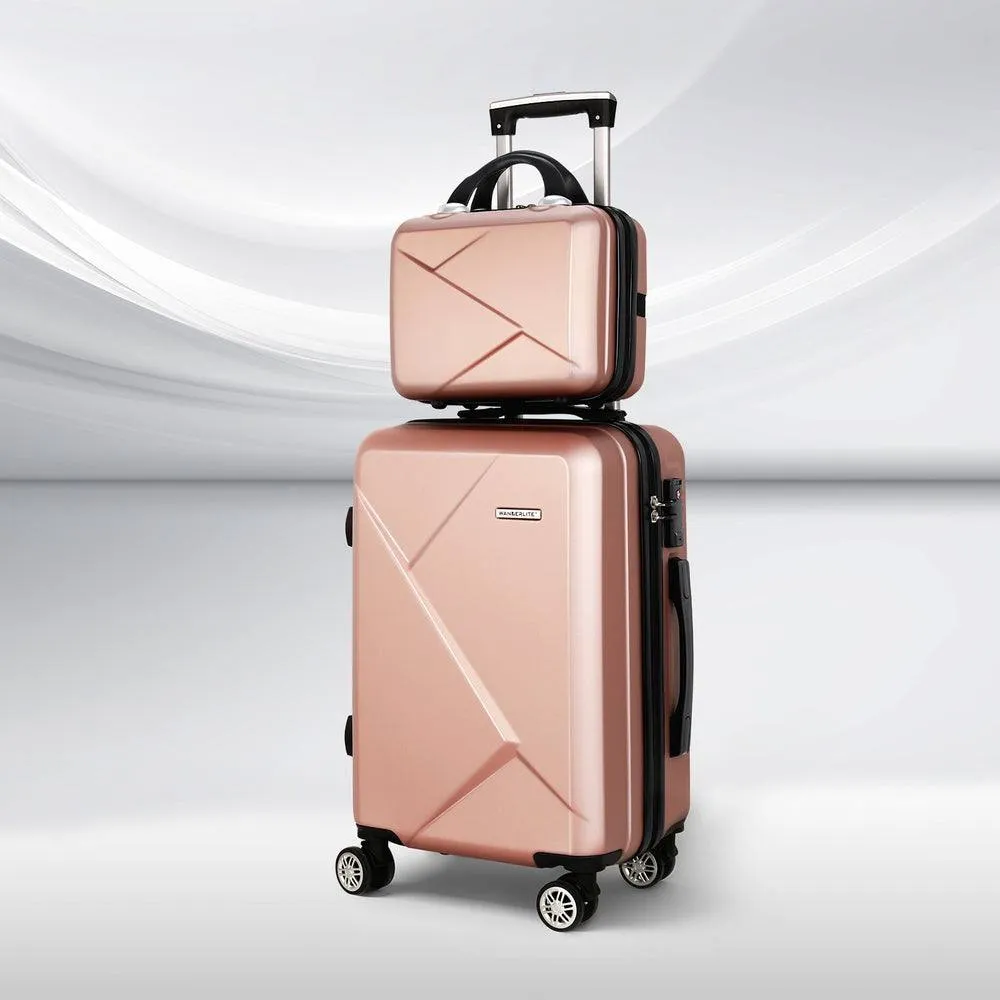 Wanderlite 2pc Luggage - TSA Lock, Lightweight Design