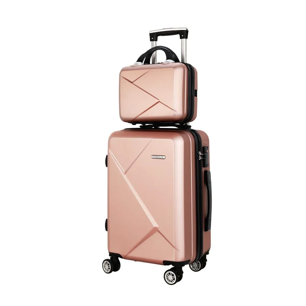 Wanderlite 2pc Luggage - TSA Lock, Lightweight Design
