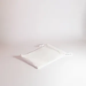 White Velvet 12x9cm Drawstring Bag